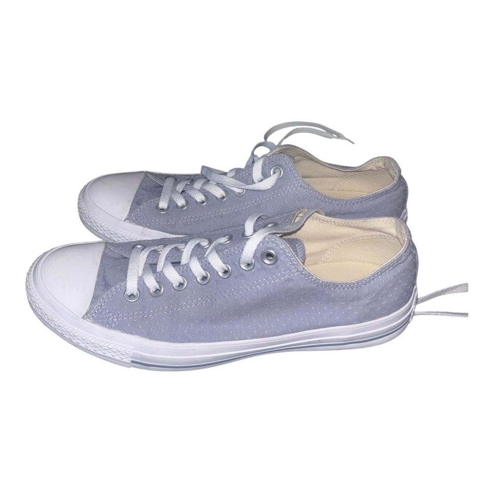 Converse All Star Sneakers size 11 Womens Light Gray Eyelet Canvas Low Top